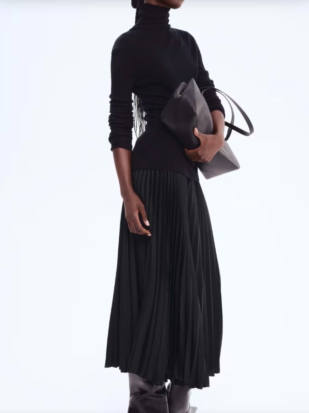 Pleated Midi skirt H&M
